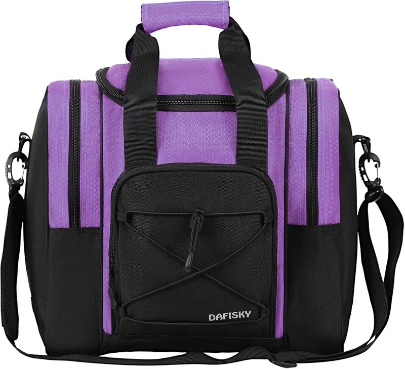 DAFISKY Bowling Ball Bag for Single Ball - Bowling Bag Tote for 1 Ball and Shoes with Padded Holder, 2 Pockets Fits Men & Women bowling Shoes Up To Mens Size 14 - Image 1